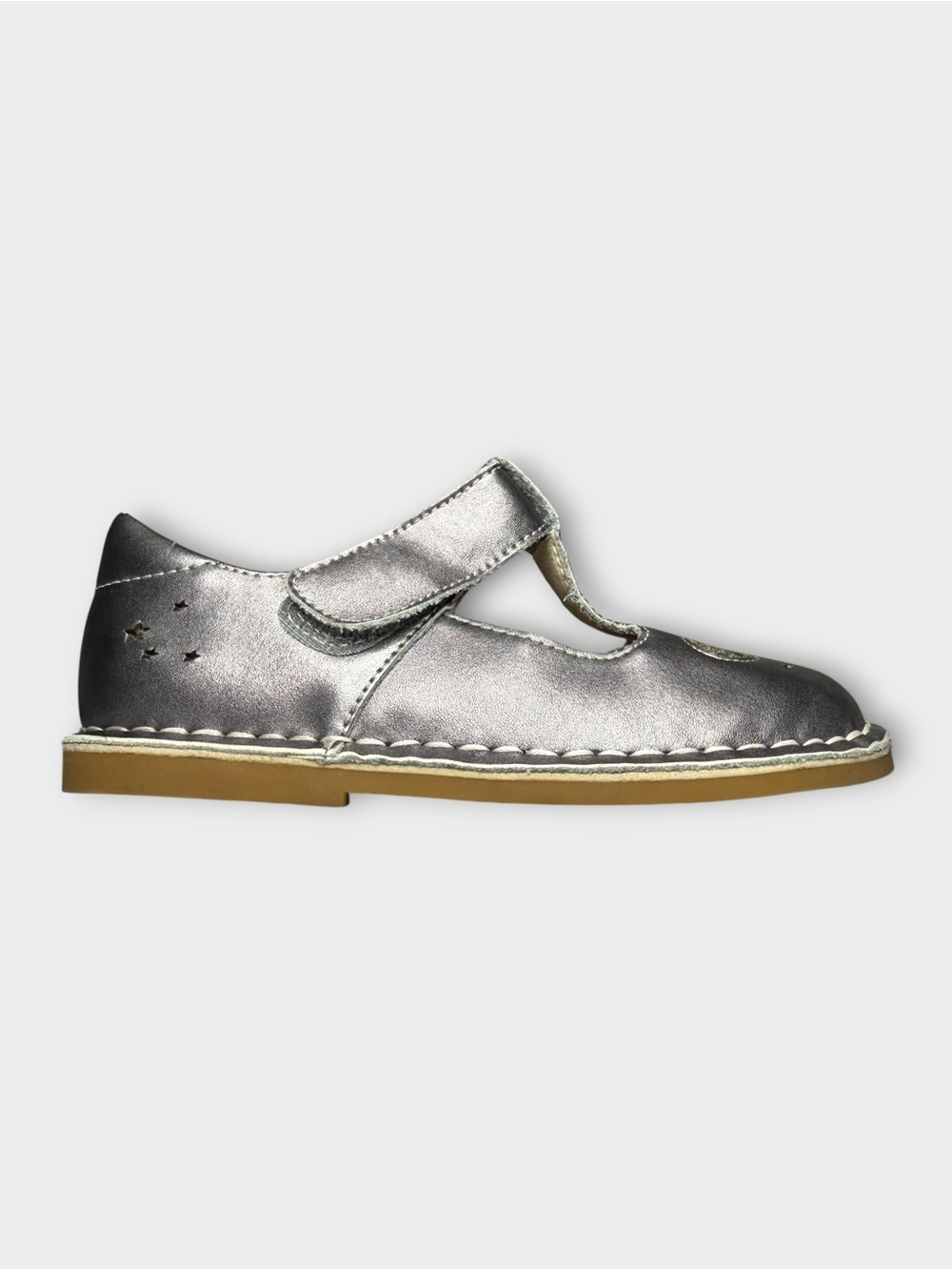 Livie & Luca Mae Pewter Metallic Shimmer Moon & Stars Mary Jane Shoes - Picture 2 of 9
